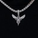 Charlotte Hornets Official NBA Micro Logo Pendant in White Gold