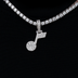 Utah Jazz Official NBA Micro Logo Pendant in White Gold