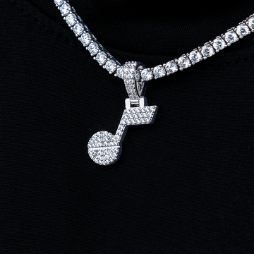 Utah Jazz Official NBA Micro Logo Pendant in White Gold