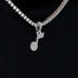 Utah Jazz Official NBA Micro Logo Pendant in White Gold