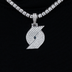 Portland Trail Blazers Official NBA Micro Logo Pendant in White Gold