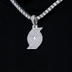 Portland Trail Blazers Official NBA Micro Logo Pendant in White Gold