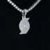 Portland Trail Blazers Official NBA Micro Logo Pendant in White Gold