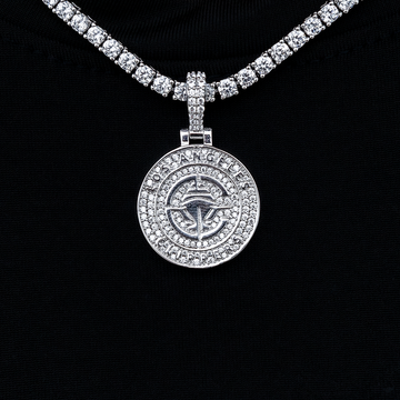 Los Angeles Clippers Official NBA Micro Logo Pendant in White Gold