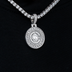 Colgante con Micrologo Oficial de los Los Angeles Clippers de la NBA en Oro Blanco