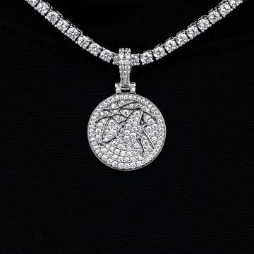 Minnesota Timberwolves Official NBA Micro Logo Pendant in White Gold