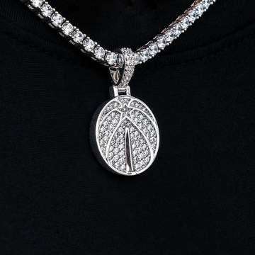 Washington Wizards Official NBA Micro Logo Pendant in White Gold