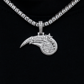 Orlando Magic Official NBA Micro Logo Pendant in White Gold
