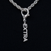 "Extra" Clip On Charm Pendant in White Gold