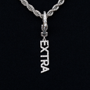"Extra" Clip On Charm Pendant in White Gold