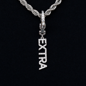 "Extra" Clip On Pendant in White Gold