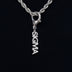 "Sigma" Clip On Pendant in White Gold