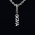 "Sigma" Clip On Pendant in White Gold