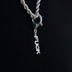 "Fuck" Clip On Pendant in White Gold