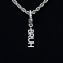 Colgante Clip "Bruh" en Oro Blanco