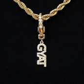 "Gyat" Clip On Charm Pendant in Yellow Gold
