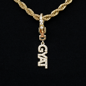 "Gyat" Clip On Pendant in Yellow Gold