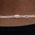 Diamond Figaro Chain in Rose Gold- 6mm