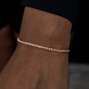 Pulsera Popcorn en oro rosa - 2mm