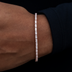 Pulsera de tenis de diamantes en oro rosa - 2 mm
