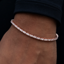 Women's Moissanite Diamond Tennis Bracelet in Rose Gold Vermeil - 2mm
