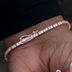 Pulsera de tenis de diamantes en oro rosa - 2 mm