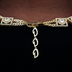 Layered Halo Diamond Link Chain in Yellow Gold