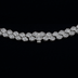 Diamond Pave Flat Snake Link Necklace in White Gold-4mm