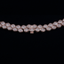 Diamond Pave Flat Snake Link Necklace in Rose Gold-4mm