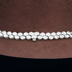 Flat Snake Link Chain in White Gold-4mm