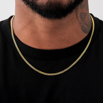 Micro Cuban in Yellow Gold - 3mm