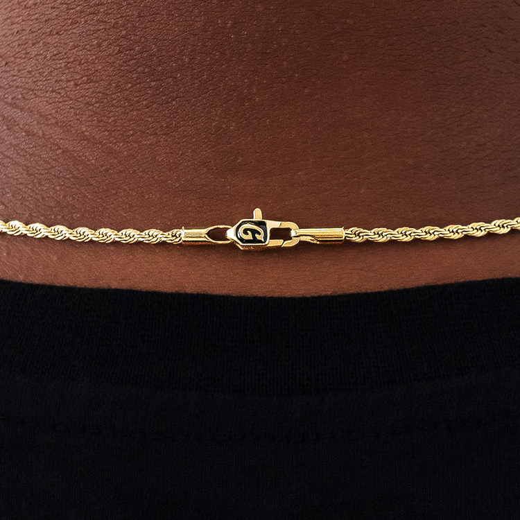 Rope Chain in Yellow Gold - 2mm