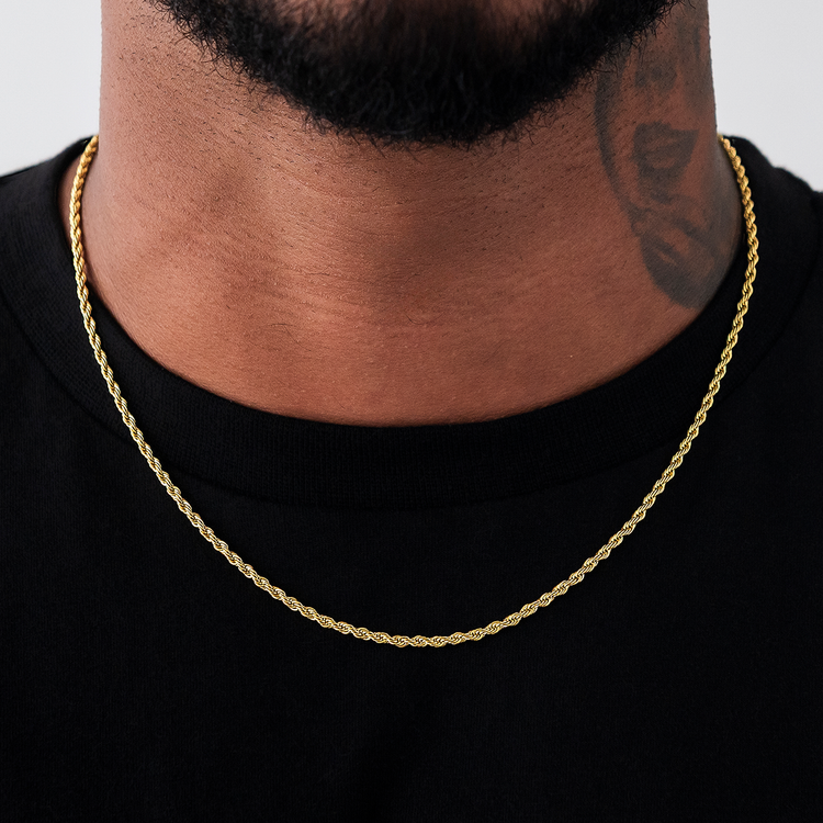 Rope Chain in Yellow Gold - 2mm
