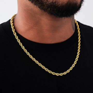 Cadena de Cuerda en Oro Amarillo - 2mm