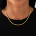 Cadena Micro Cubana de 3 mm en Oro Amarillo