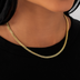 Cadena Micro Cubana de 3 mm en Oro Amarillo