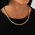 Collar de cadena tipo cuerda en oro amarillo - 4mm