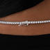 Diamond Tennis Necklace in White Gold- 3mm