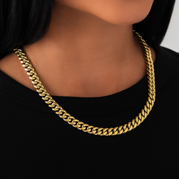 Miami Cuban Link Necklace in Yellow Gold - 8mm
