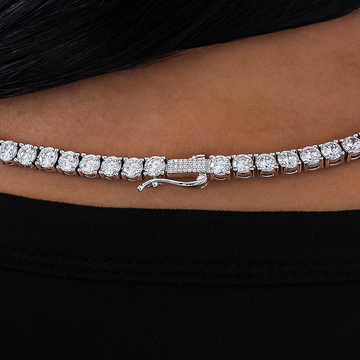 Collar de tenis de diamantes en oro blanco - 5mm