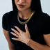 3MM Micro Cuban Necklace in Yellow Gold