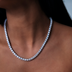 Collar de tenis de diamantes en oro blanco - 5mm