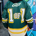 Camiseta de hockey GLD verde y amarilla