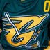 Camiseta de hockey GLD verde y amarilla