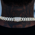Diamond Baguette Station Cuban Chain in Yellow Gold- 12mm