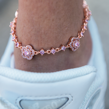 Tobillera Margarita en Oro Rosa