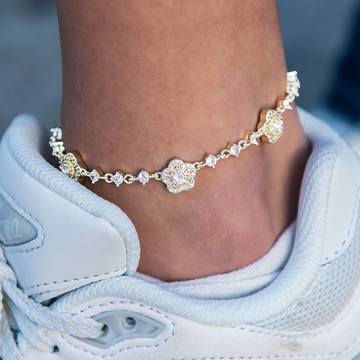 Daisy Anklet in Yellow Gold