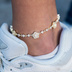Daisy Anklet in Yellow Gold