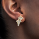 Pendientes de tuerca GLD Star de oro amarillo