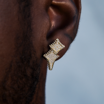 GLD Star Stud Earrings in Yellow Gold